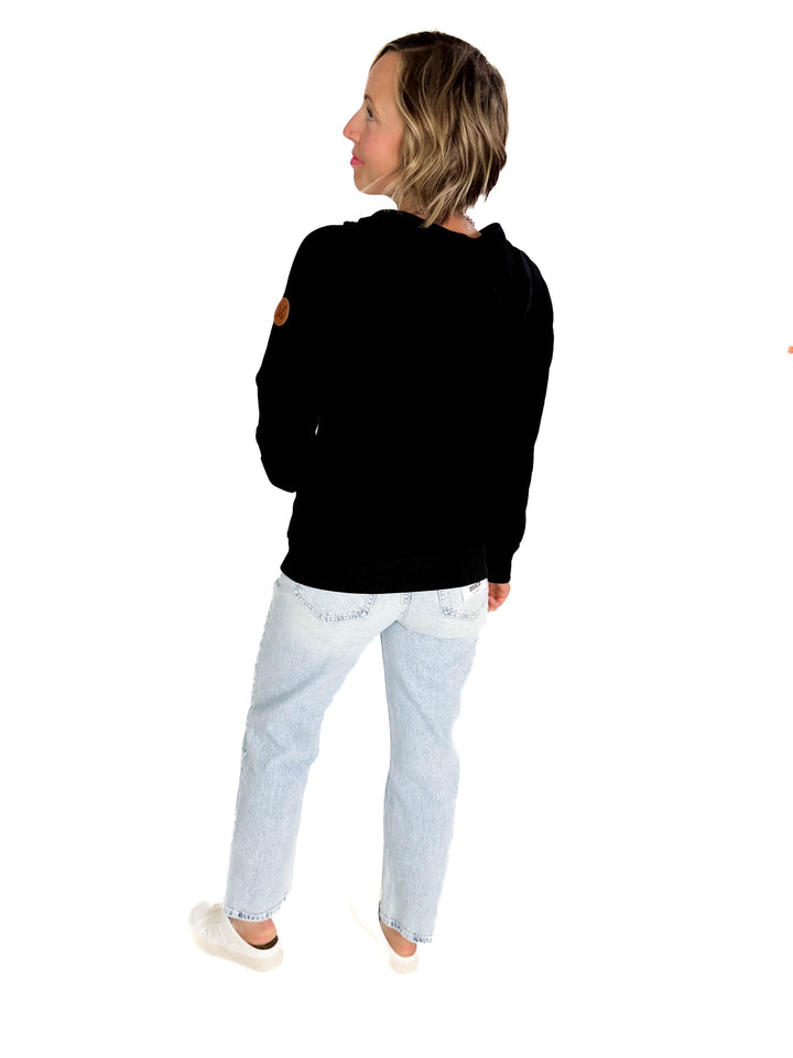 MICHELLE MAE Darcee Scuba Full Zip- BLACK-FINAL SALE