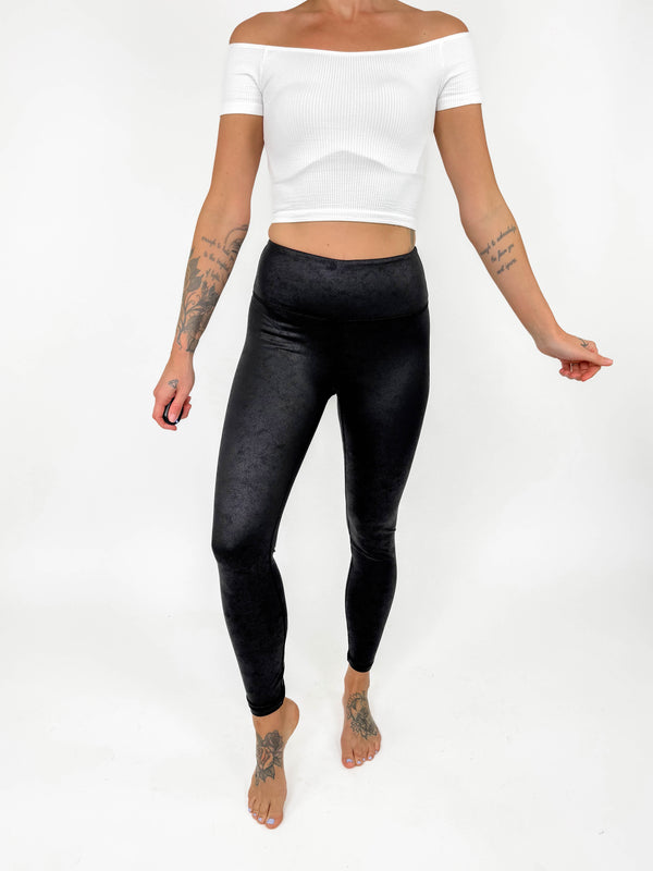 paislib in our Soft Ribbed Crewneck Tee and Lounge Leggings