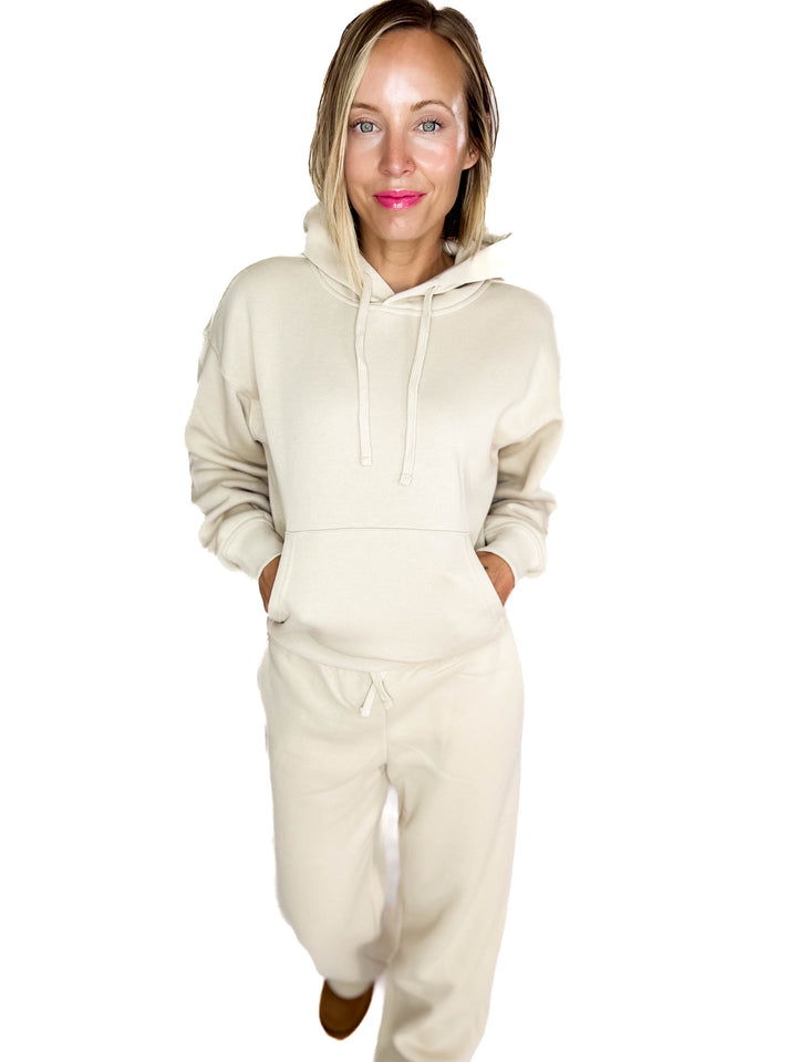 ONLY Best Life Hoodie- OATMEAL STONE-FINAL SALE