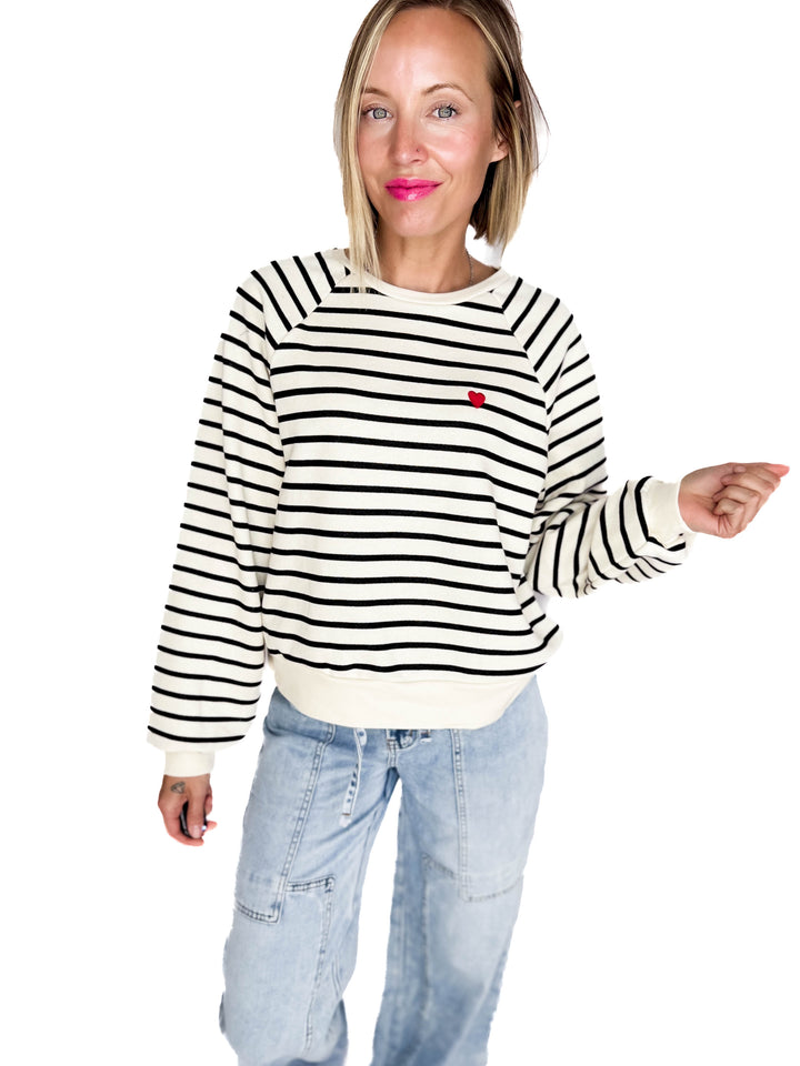 ONLY Greta Heart Sweatshirt-FINAL SALE