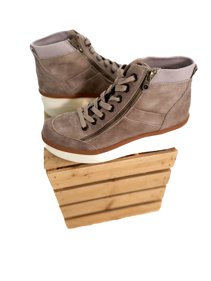 BLOWFISH Camden Side Zip Sneaker- TAUPE-FINAL SALE *6+6.5*