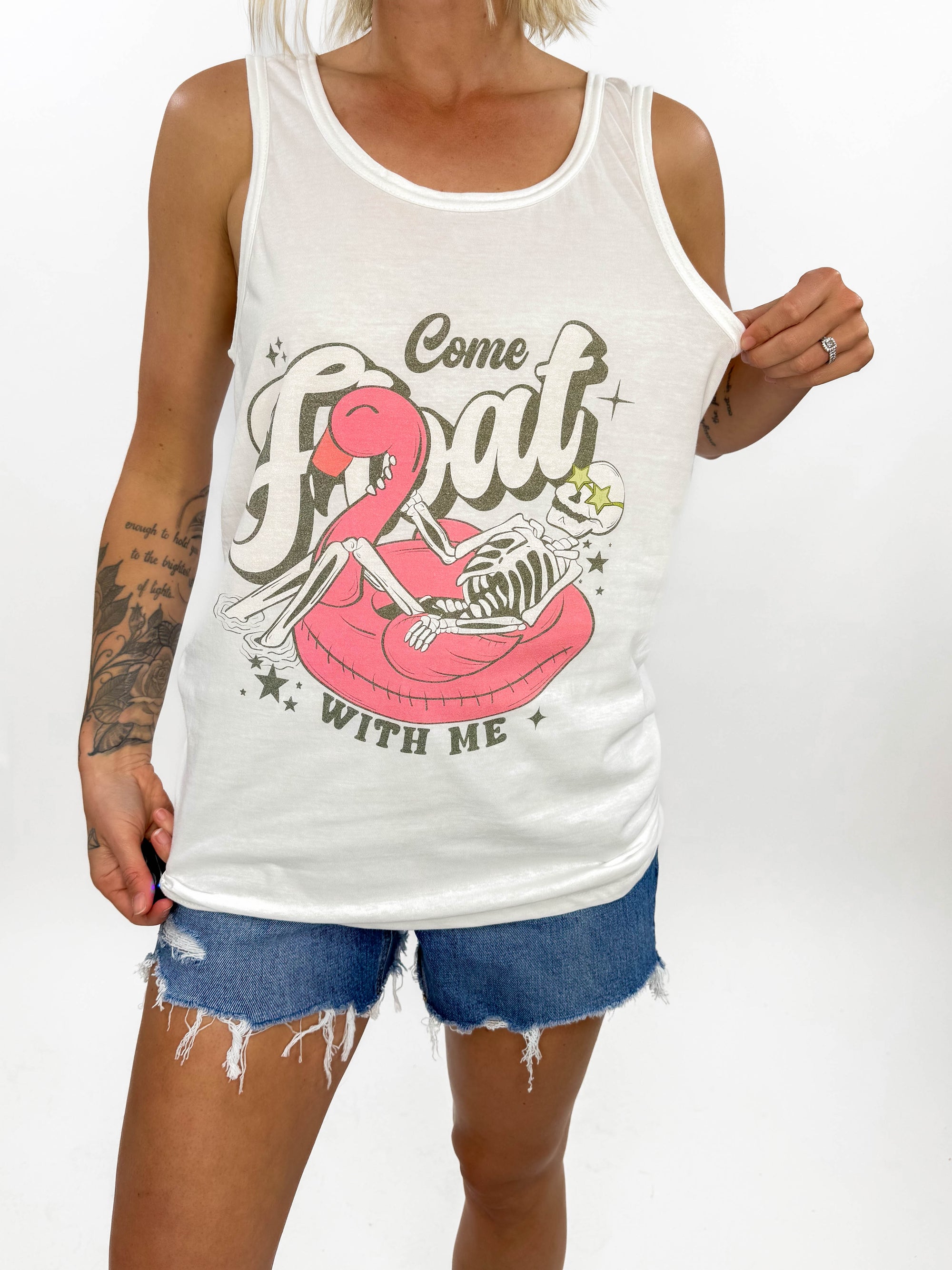 Come Float With Me Graphic Tank
