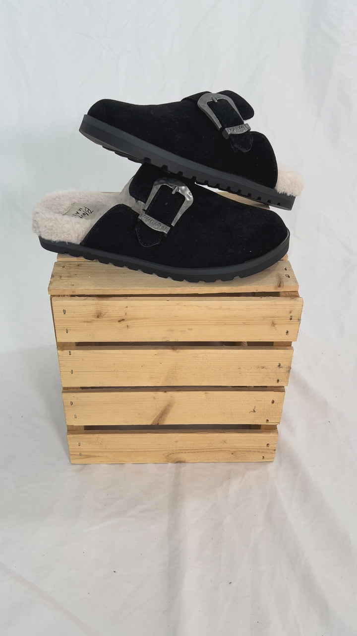 BLOWFISH Sienna Sherpa Lined Clog- BLACK-FINAL SALE
