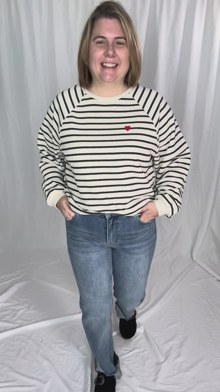 ONLY Greta Heart Sweatshirt-FINAL SALE