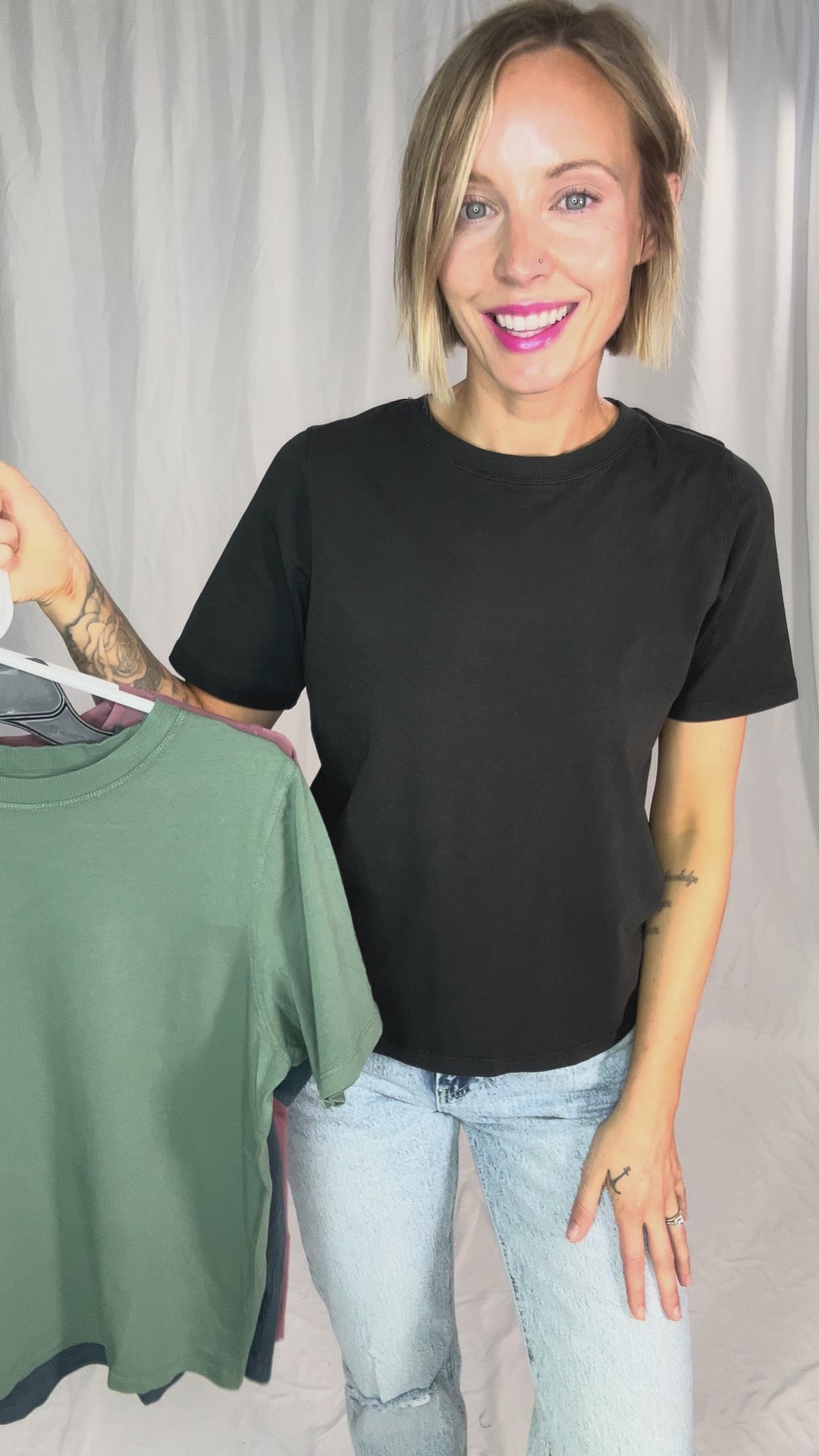 MONO B Scottie Pima Cotton Tee- MIDNIGHT NAVY