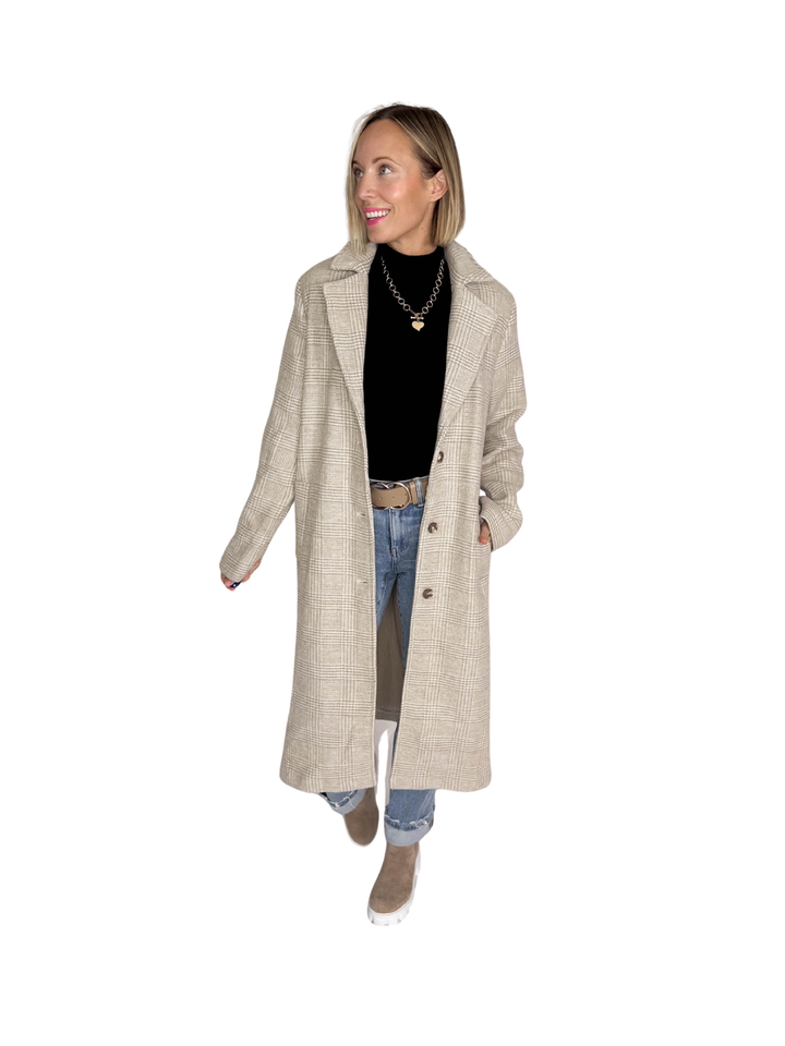 Winter Luxe Houndstooth Coat