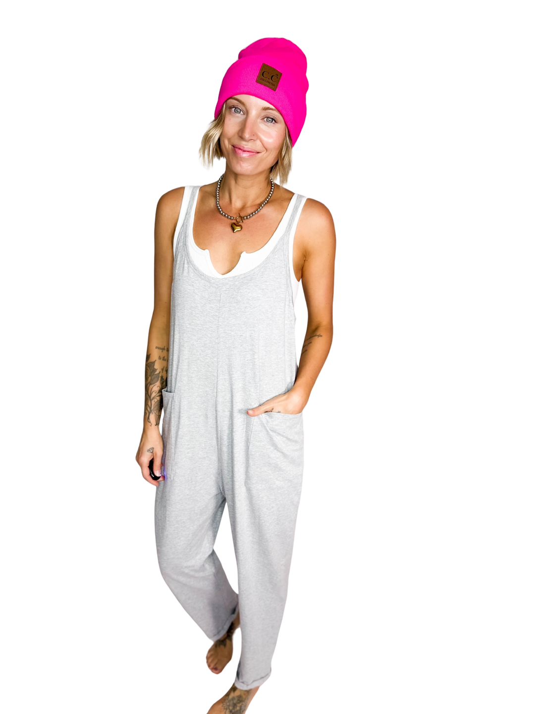 Luxe Lounge Jumpsuit- HTHR GREY