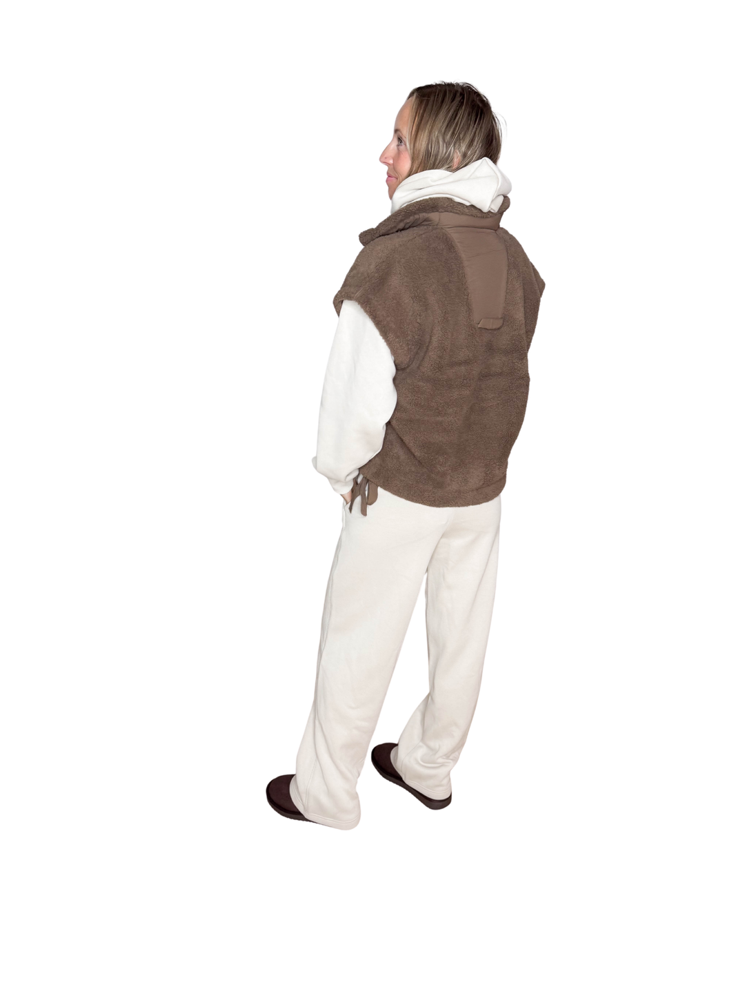 Roxannie Sherpa Vest- ESPRESSO