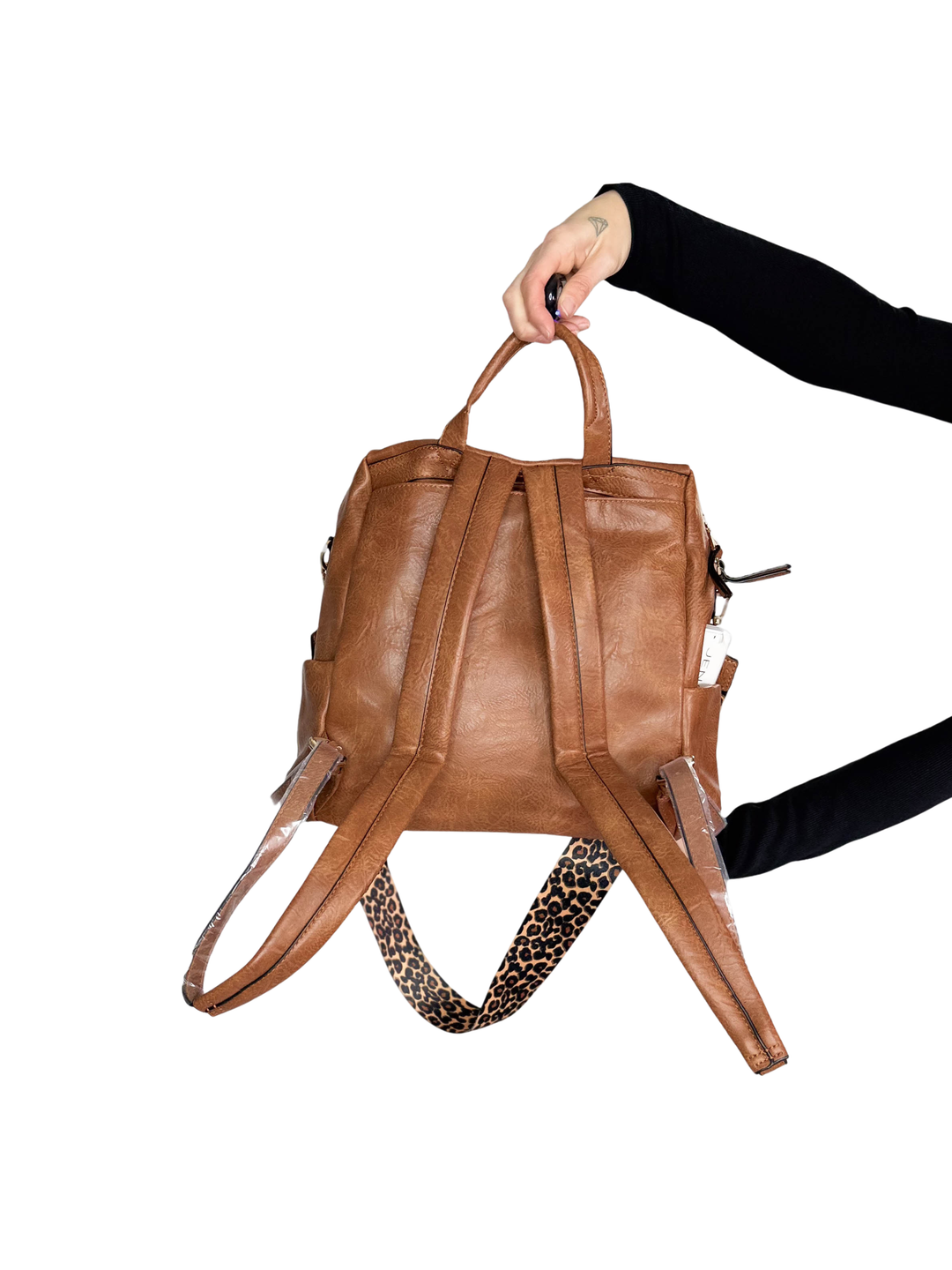 Amelia Convertible Backpack- BROWN
