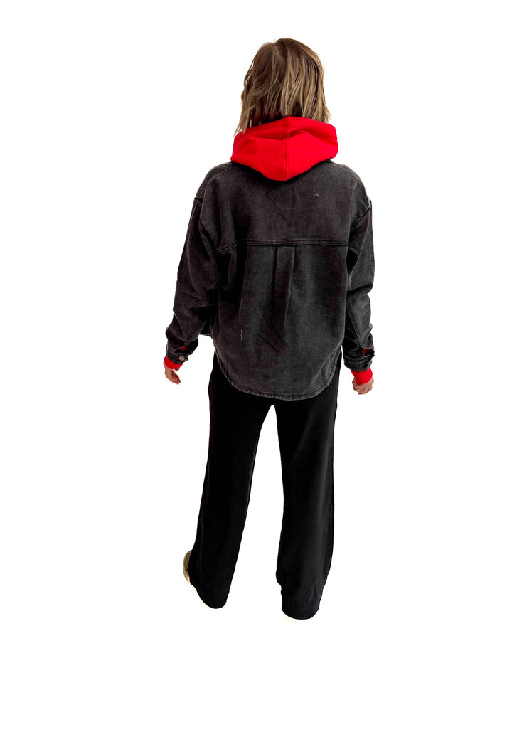 Patina Vintage Denim Jacket- BLACK