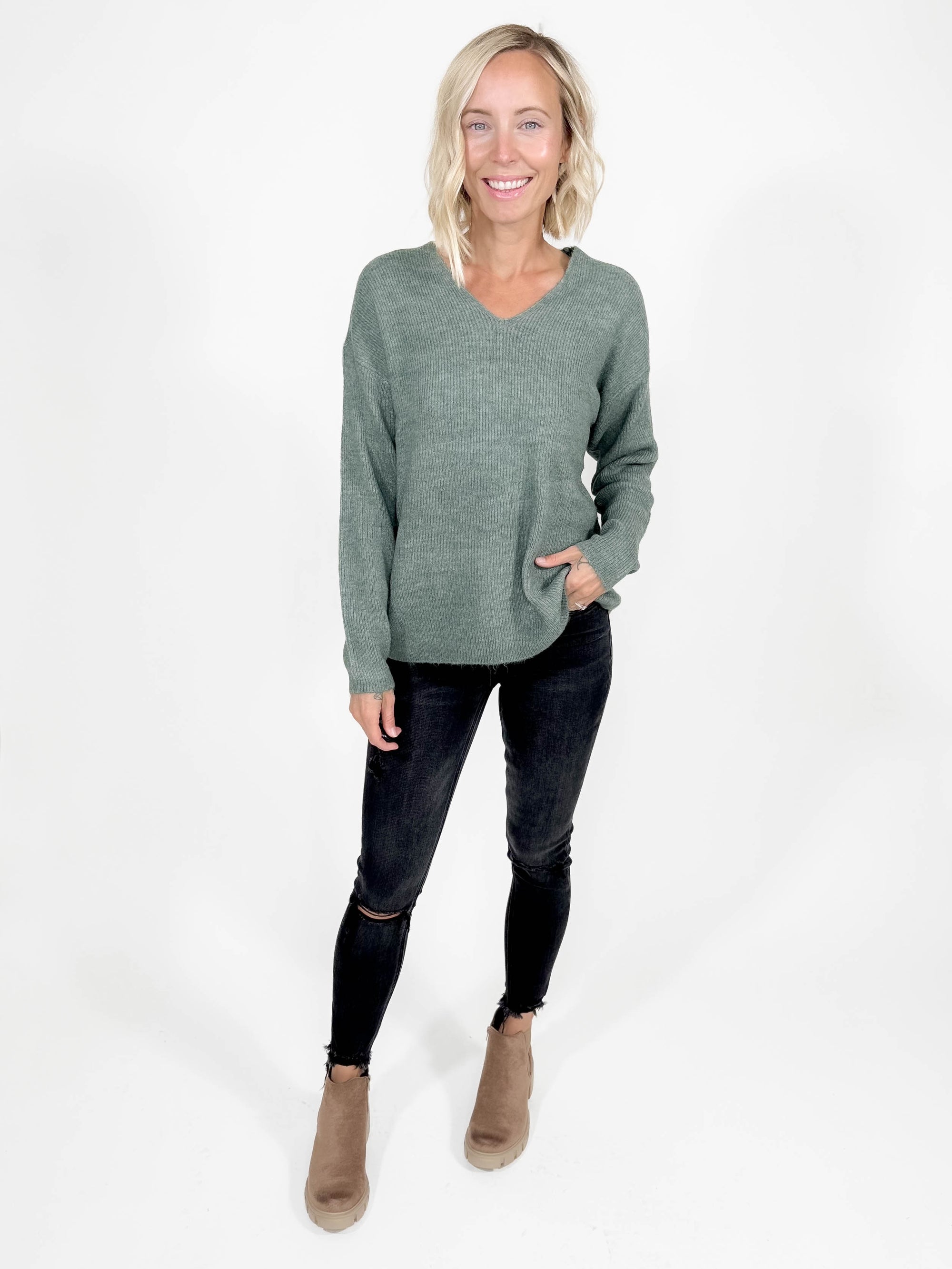Full Of Cheer Sparkly Sweater Dress- BLACK