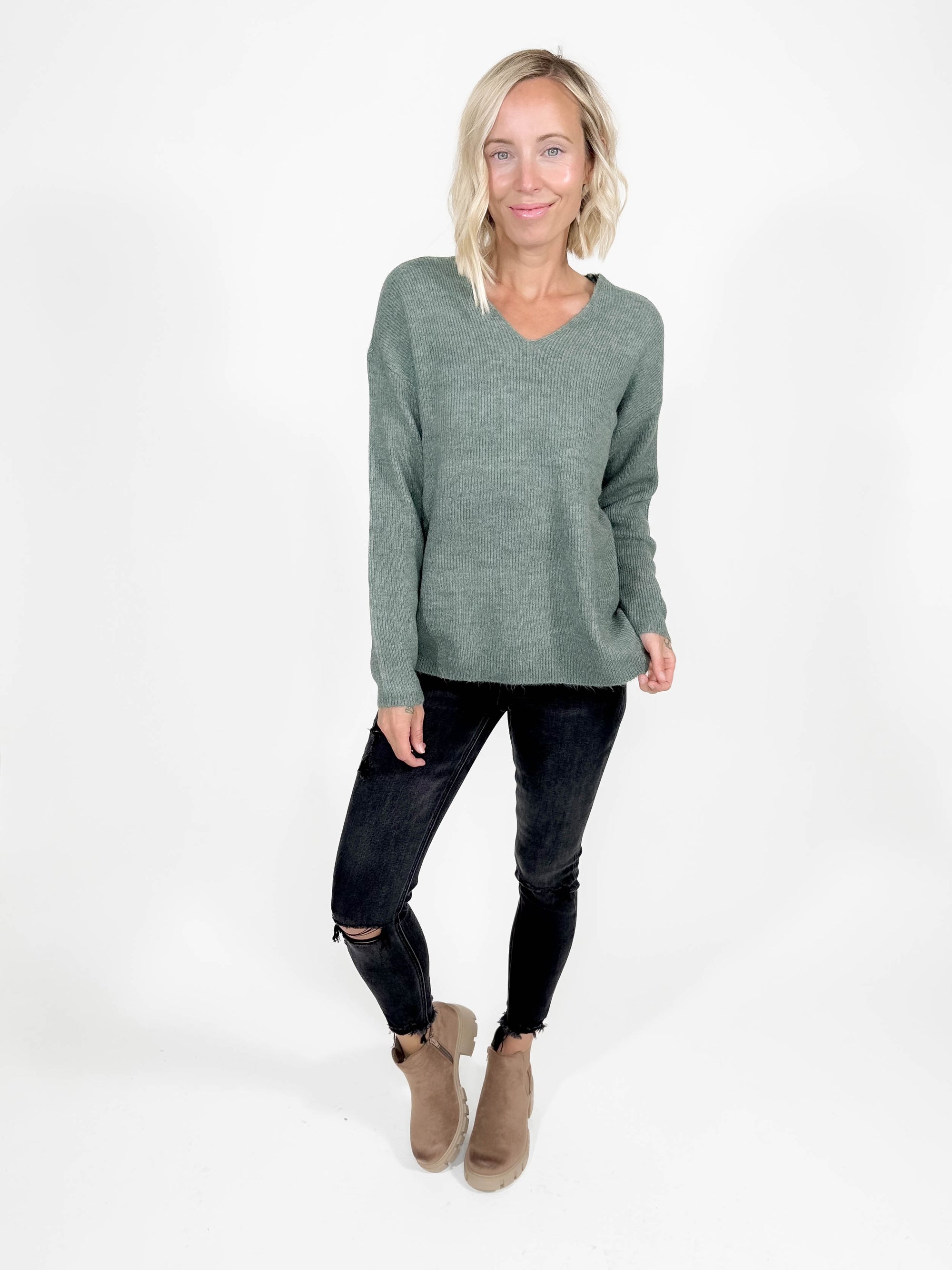 Full Of Cheer Sparkly Sweater Dress- BLACK