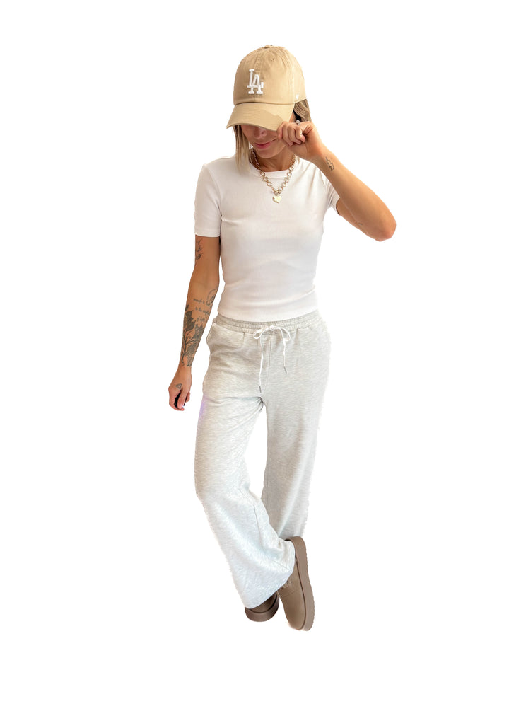 Bliss Brushed Fleece Lounge Pants- GREY