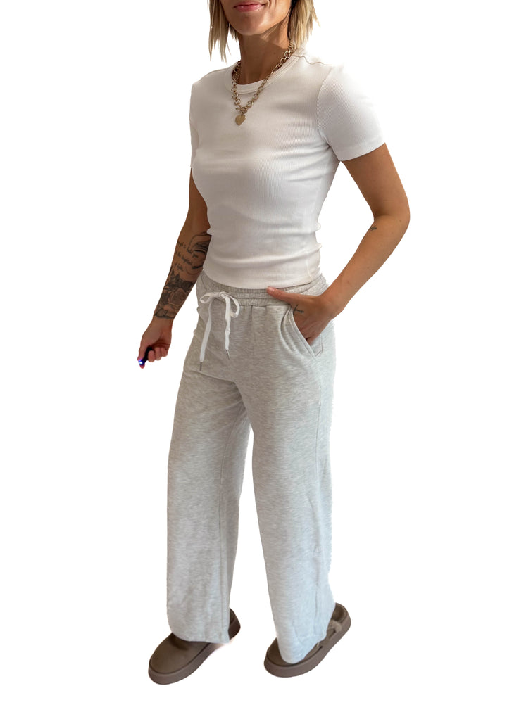 Bliss Brushed Fleece Lounge Pants- GREY