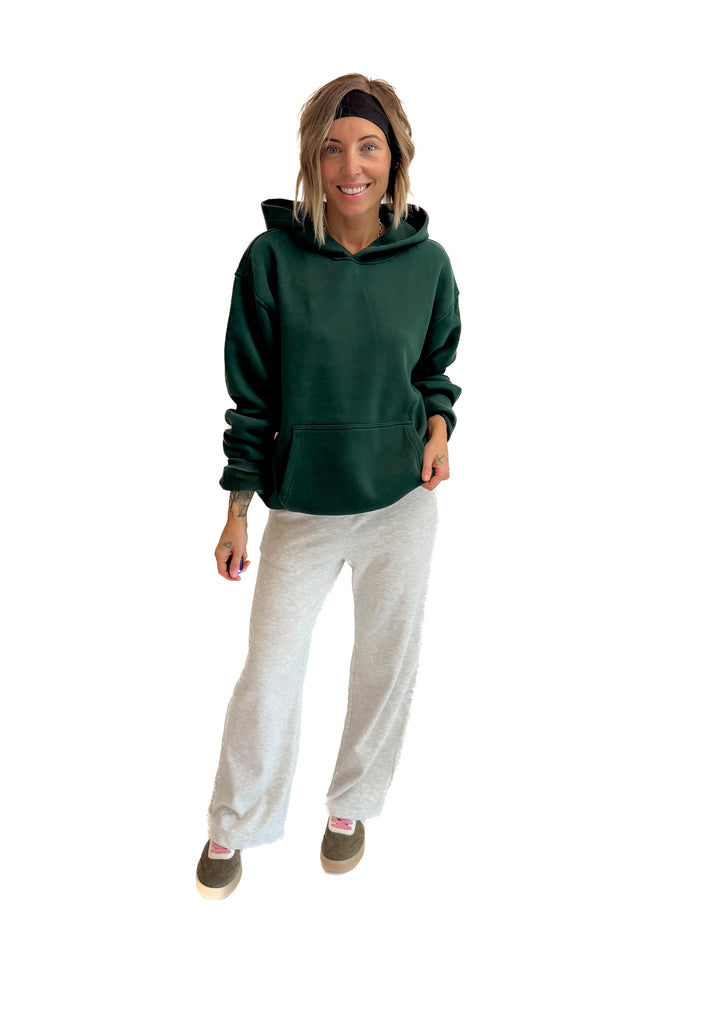 Dami Cloud Fleece Hoodie- HUNTER GREEN