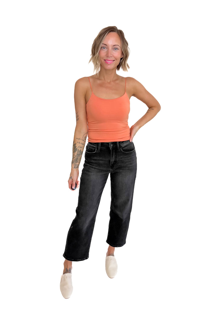 Sheri Basic Solid Cami- ORANGE SMOOTHIE