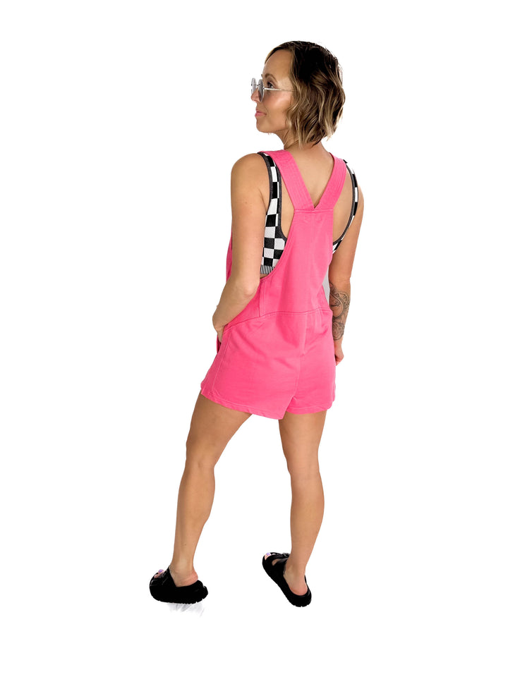 Beach Please Romper- PINK-FINAL SALE