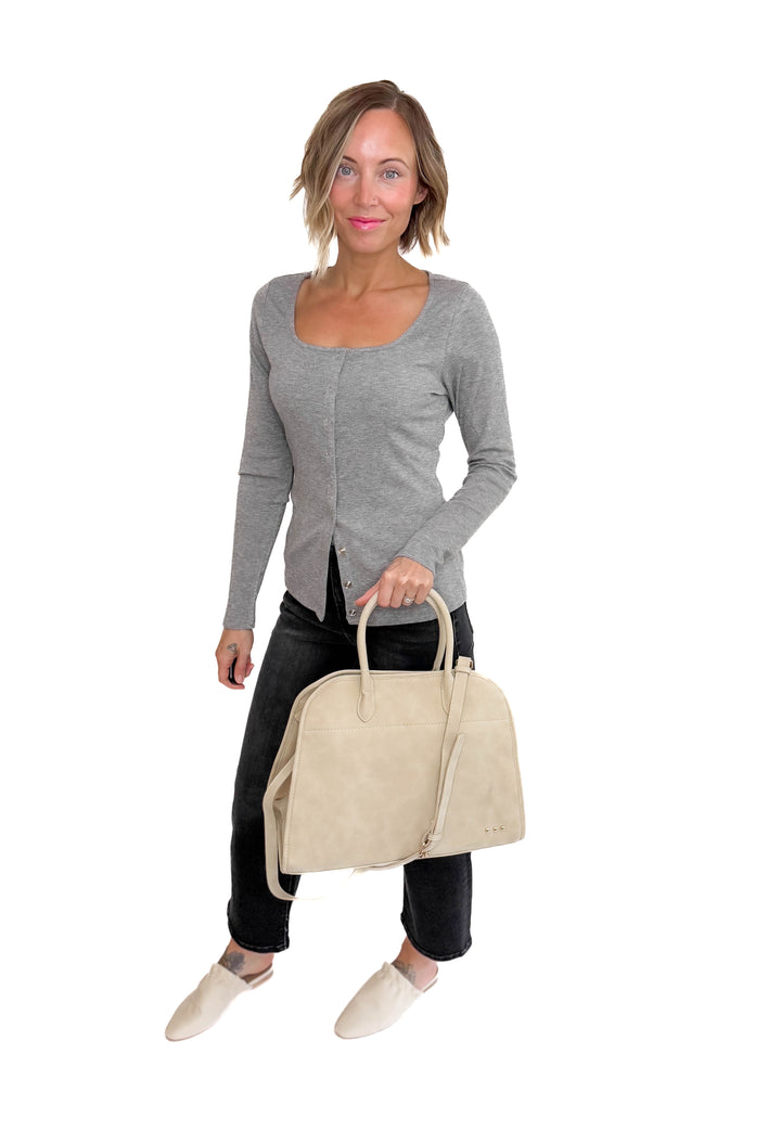 Nirvana Nubuck Tote- OAT