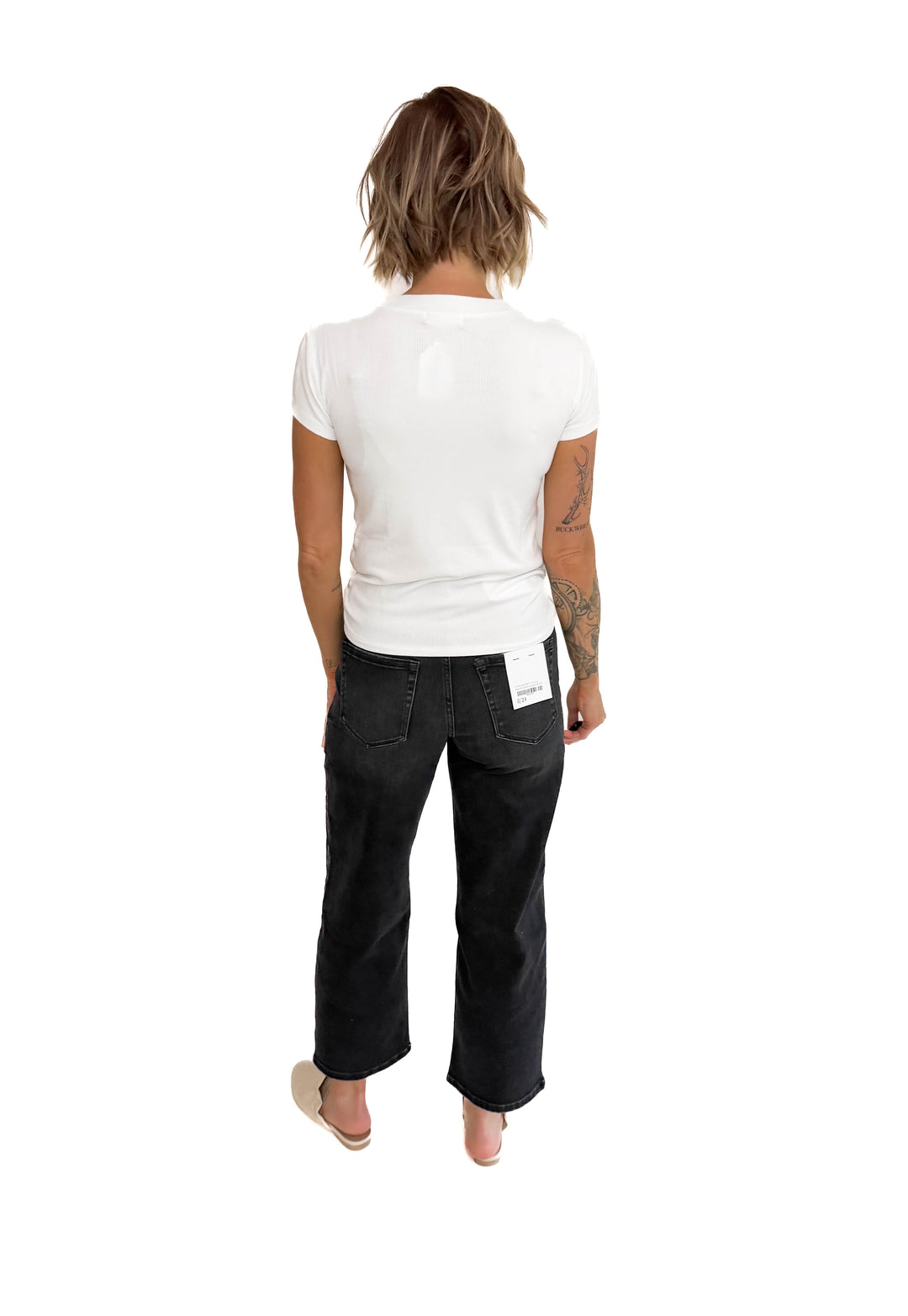 Colette Classic Ribbed T-Shirt-OFF WHITE-FINAL SALE