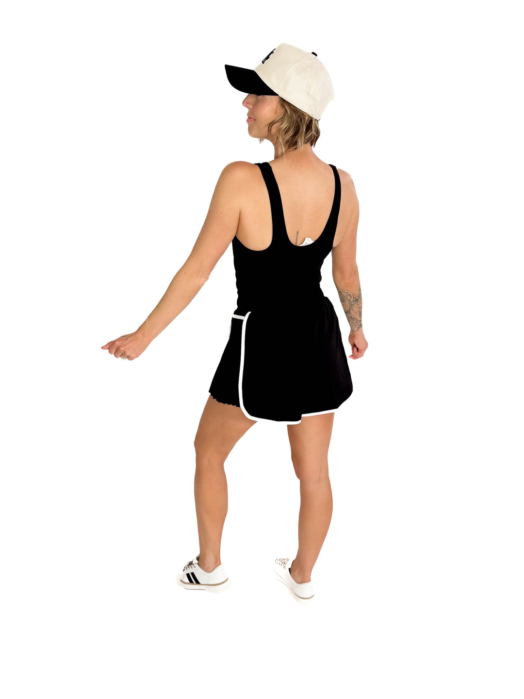 Only The Best Butter Blend Romper- BLACK/WHITE-FINAL SALE