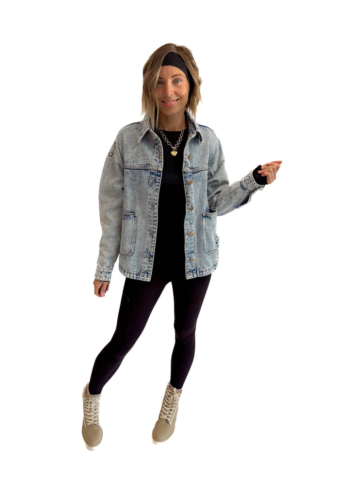 Petra Vintage Denim Jacket- ACID WASH