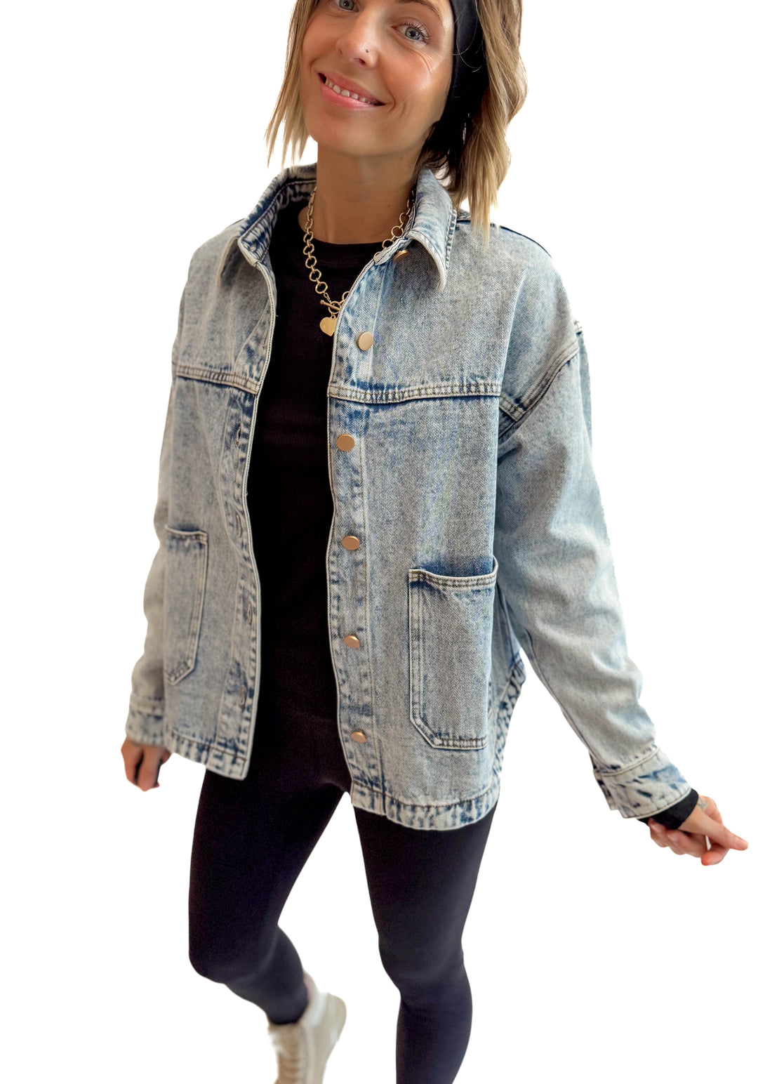 Petra Vintage Denim Jacket- ACID WASH