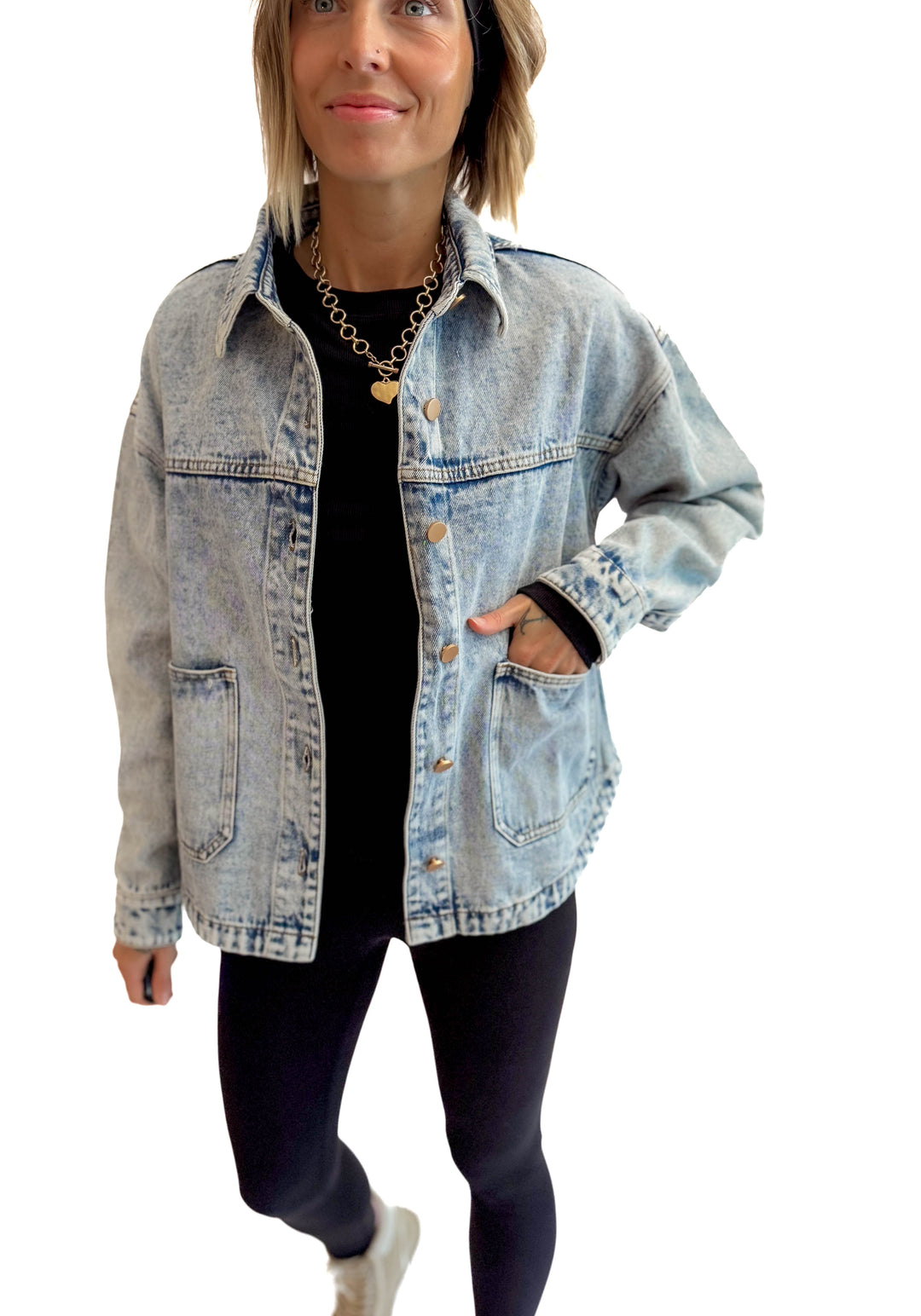 Petra Vintage Denim Jacket- ACID WASH