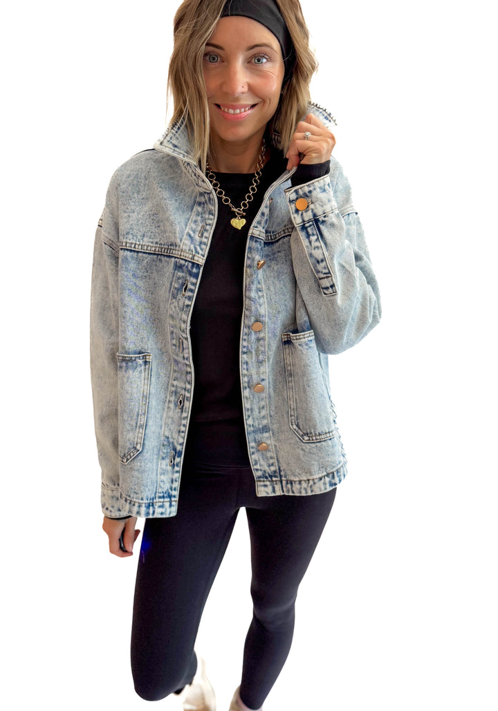 Petra Vintage Denim Jacket- ACID WASH