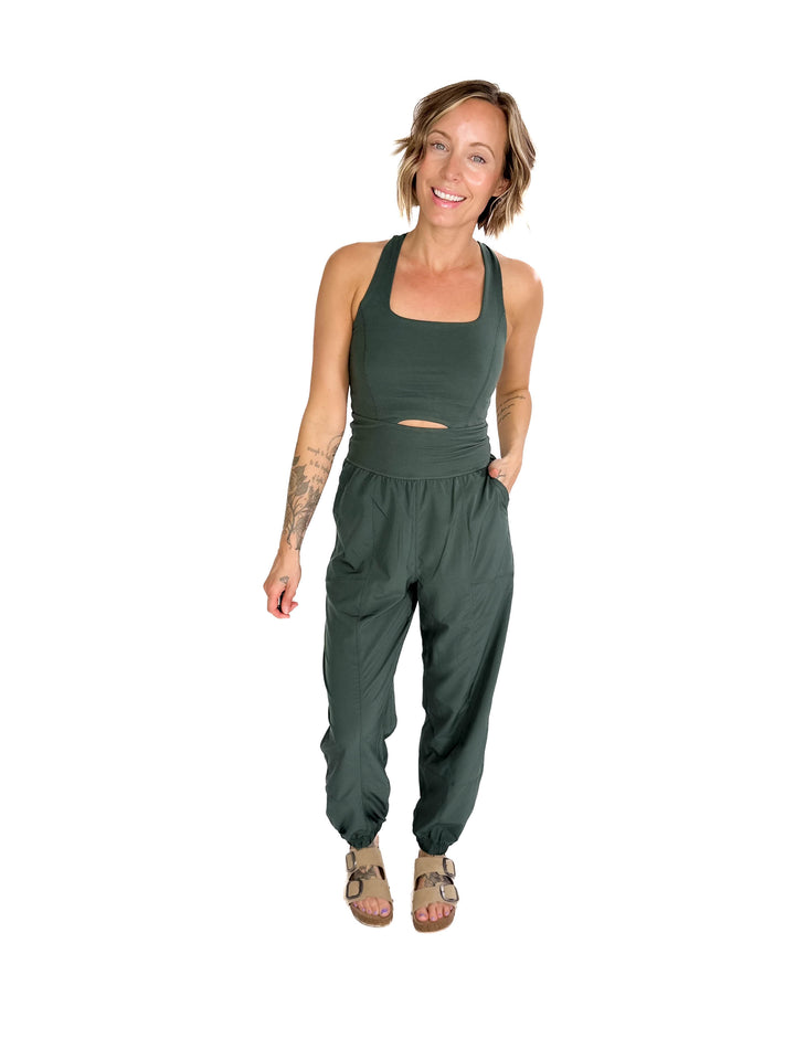 Only The Best Jumpsuit- DARK FOREST-FINAL SALE