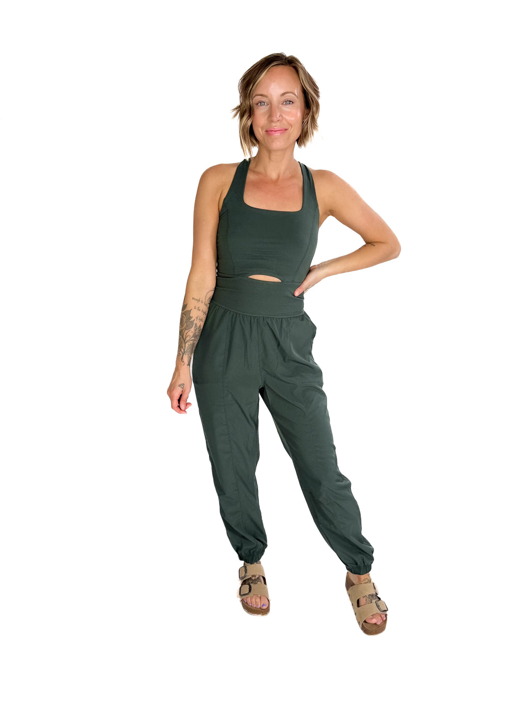 Only The Best Jumpsuit- DARK FOREST-FINAL SALE