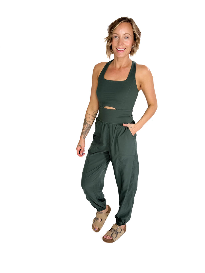 Only The Best Jumpsuit- DARK FOREST-FINAL SALE