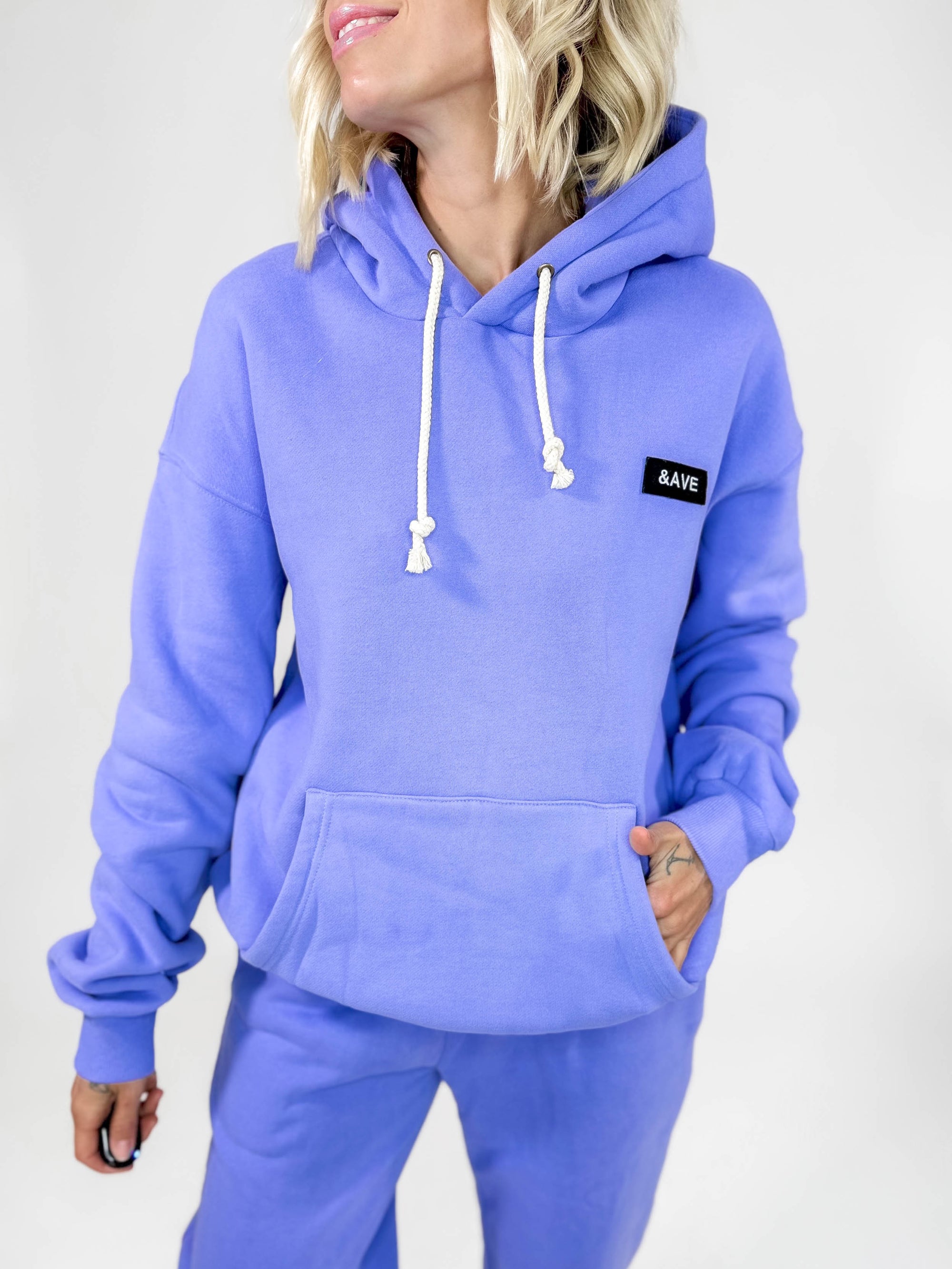 Ampersand Avenue Comfort Zone Hoodie- PERIWINKLE