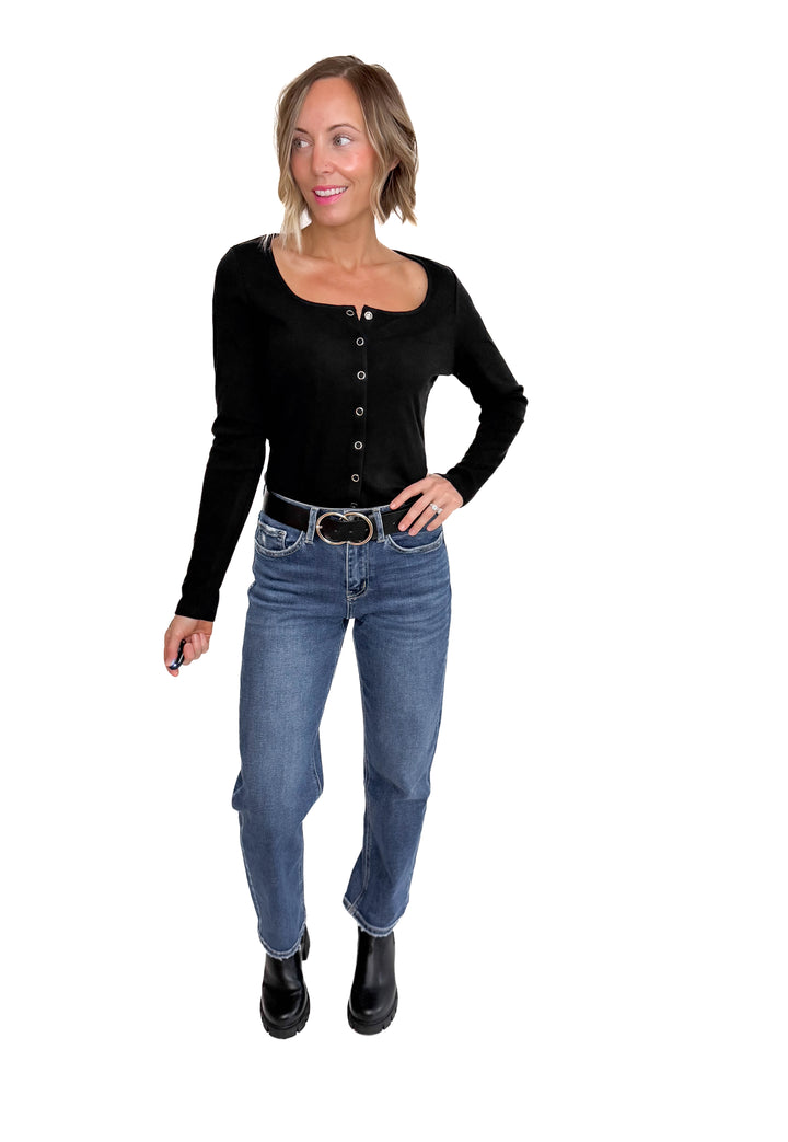 Lovervet Brooklyn High Rise Barrel Jeans- MEDIUM WASH