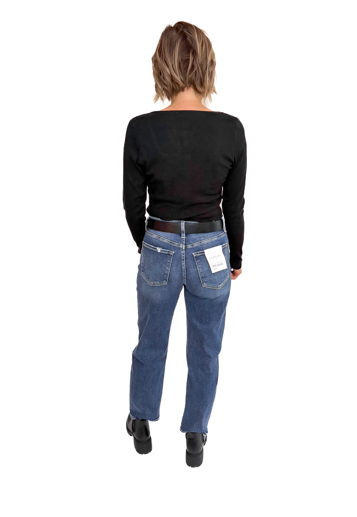 Jayda Long Sleeve Snap Button Cardigan- BLACK