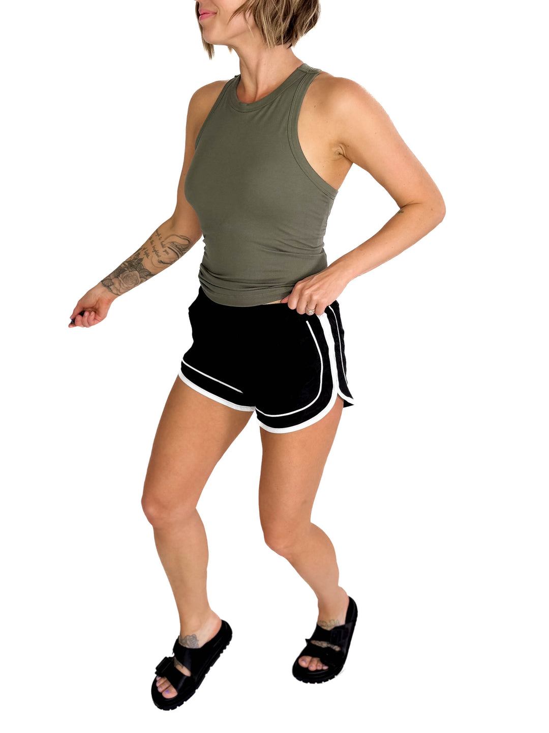 Mono B Daphne Shorts- BLACK/WHITE-FINAL SALE