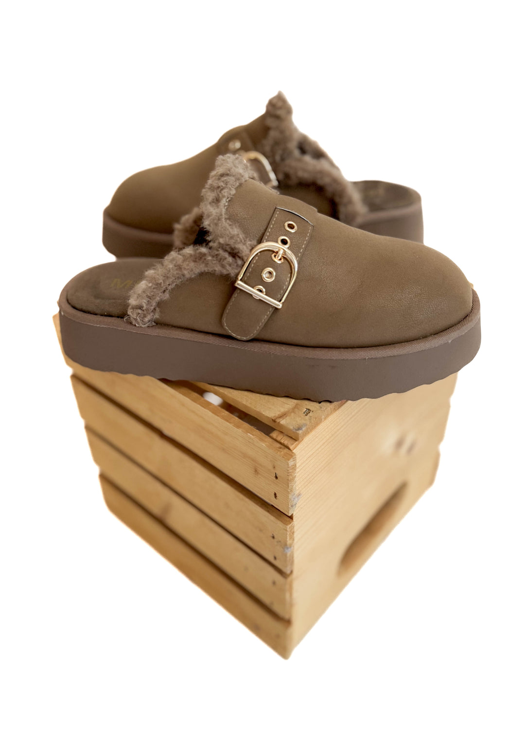 Sugary Sherpa Lined Clog- TAUPE GRAY