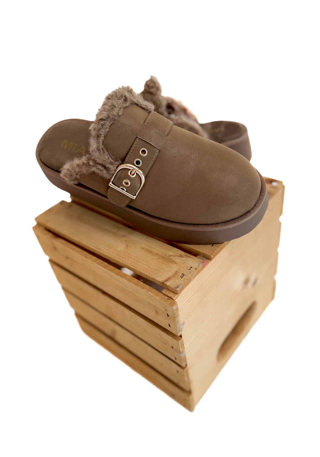 Sugary Sherpa Lined Clog- TAUPE GRAY