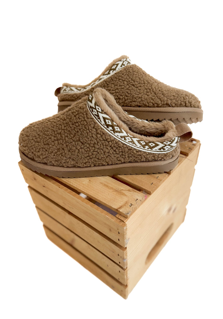 Aymie Sherpa Slip- TEDDY BROWN