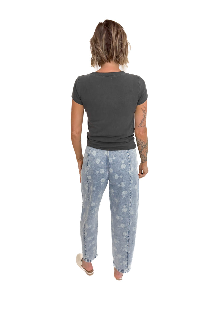 Colette Classic Ribbed T-Shirt- CHARCOAL-FINAL SALE