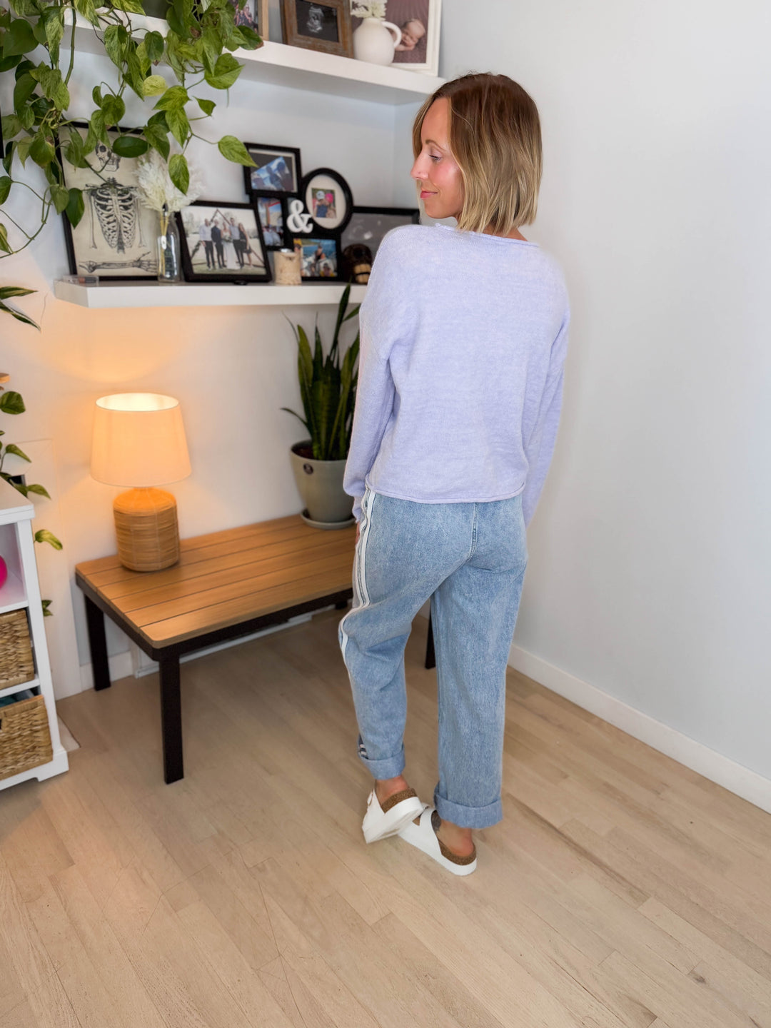 Lo Knit Sweater- BLUEBERRY-FINAL SALE