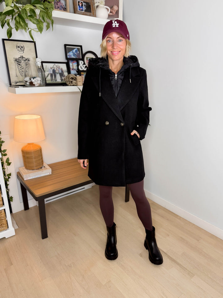 Vero Moda Grace Twofer Coat- BLACK
