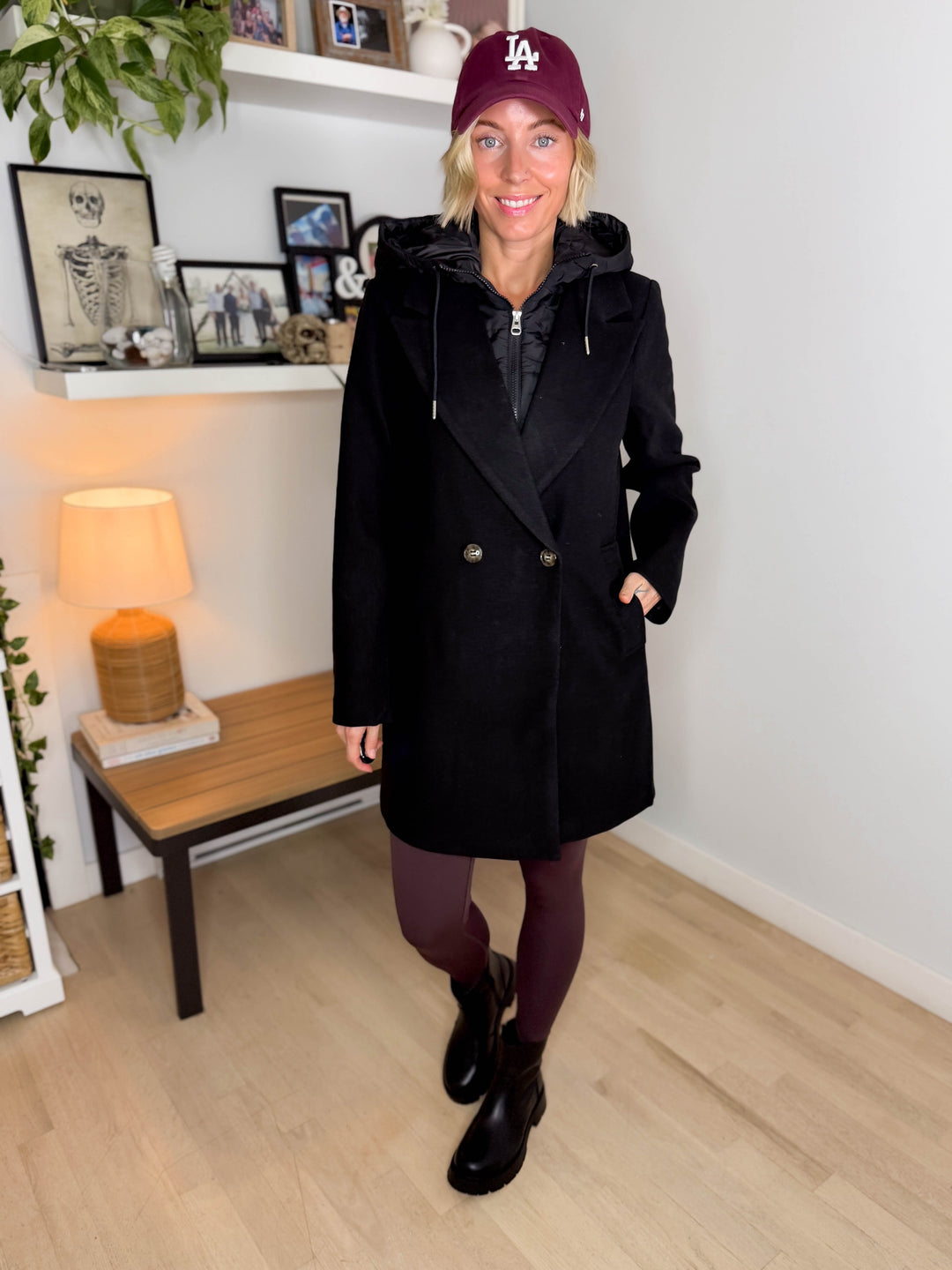 Vero Moda Grace Twofer Coat- BLACK