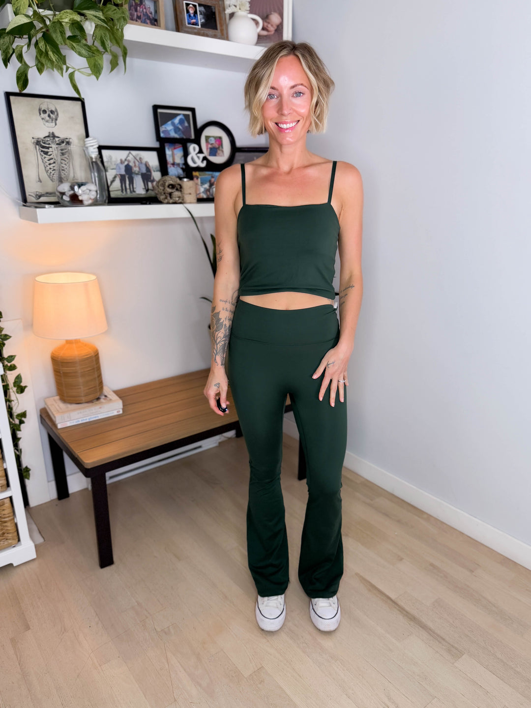 MONO B Sunrise Seamless Flare Leggings- SYCAMORE
