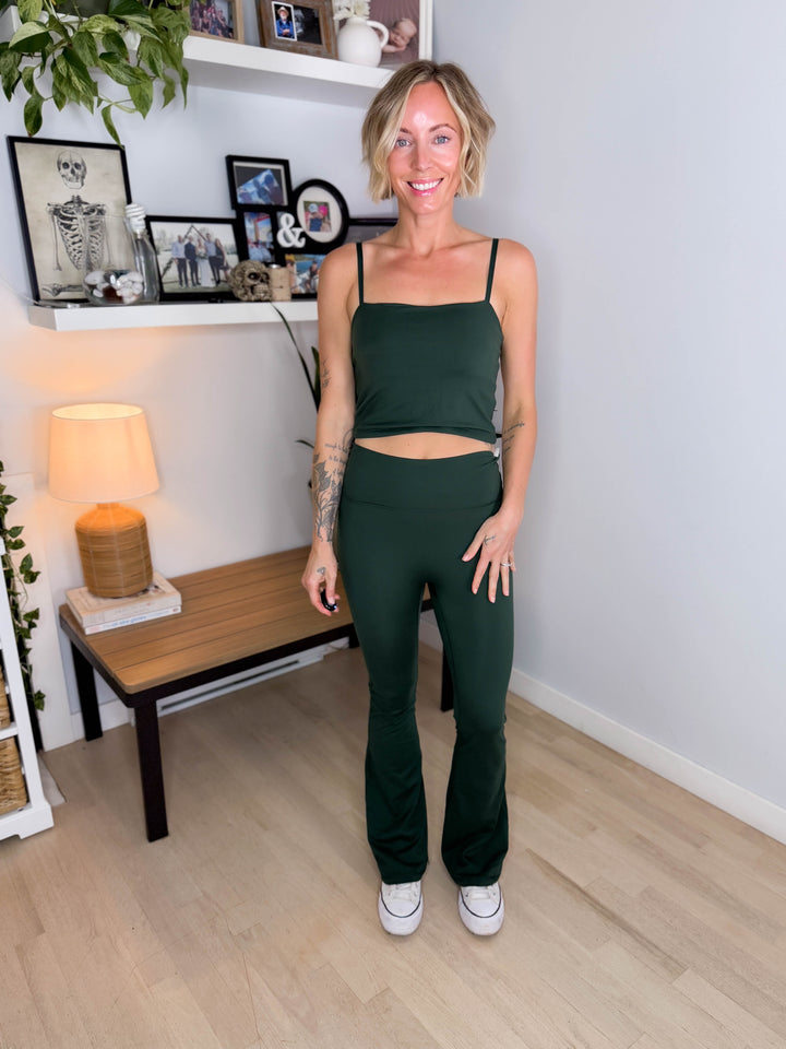 MONO B Sunrise Seamless Flare Leggings- SYCAMORE