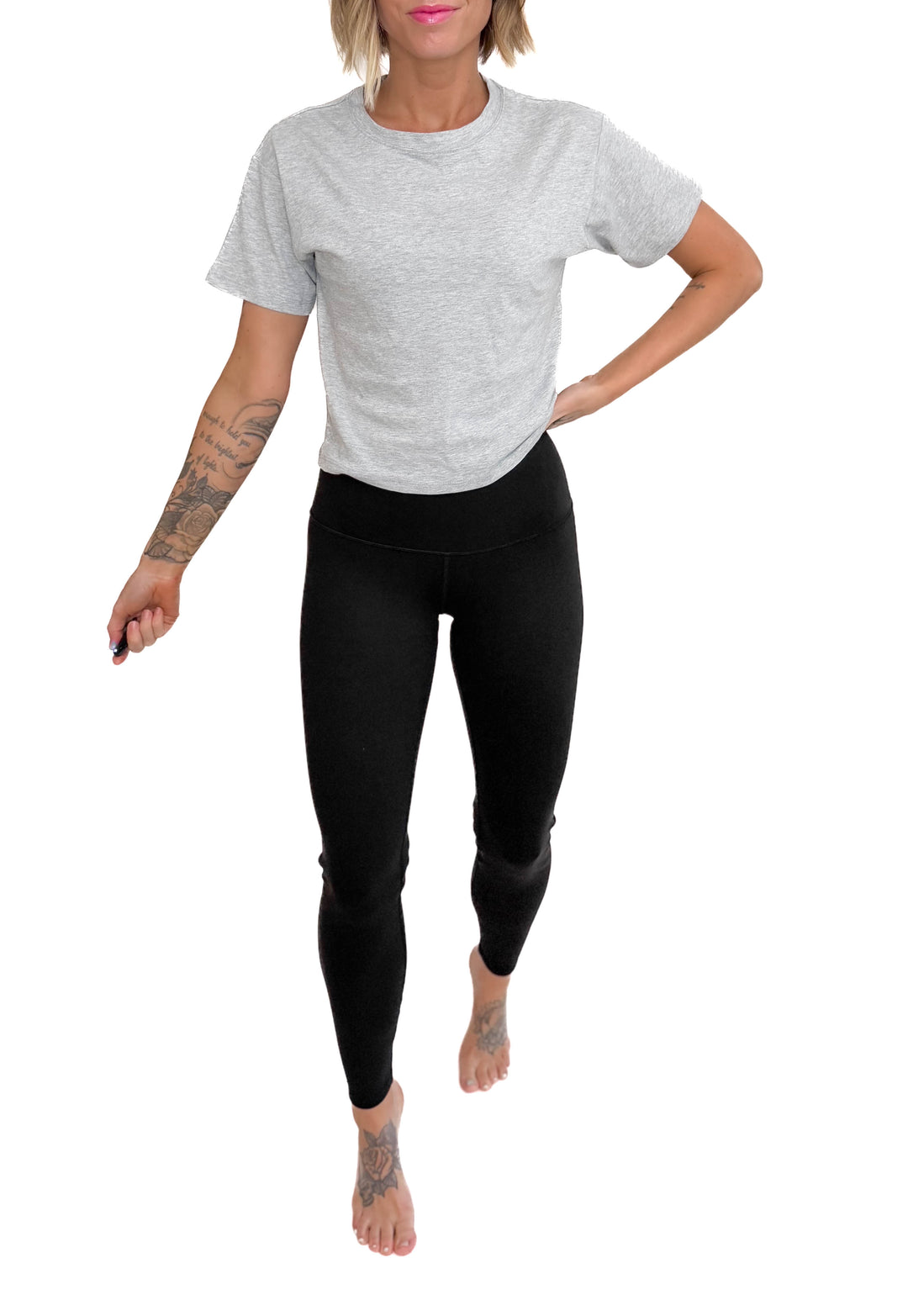 Therma Premium Active High Waist Fleece Lined Leggings- BLACK