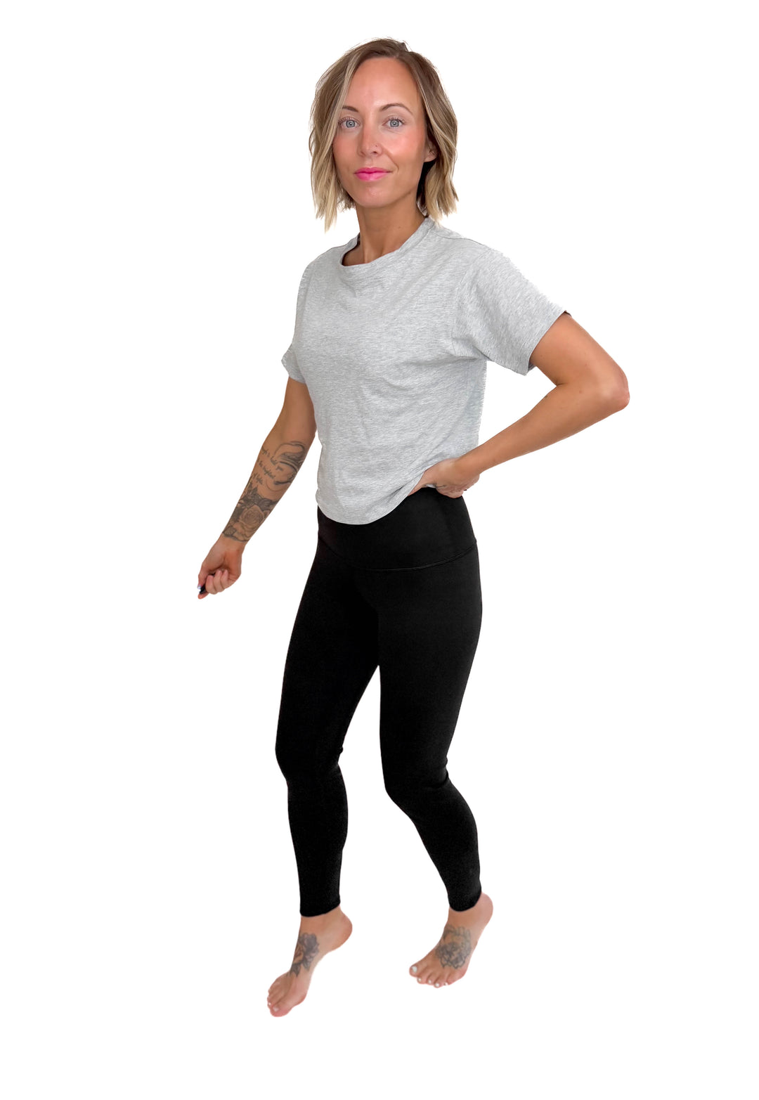 Therma Premium Active High Waist Fleece Lined Leggings- BLACK