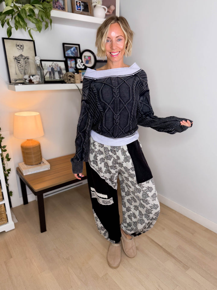 POL Crossroads Cropped Wrap Cardigan- MIDNIGHT NAVY