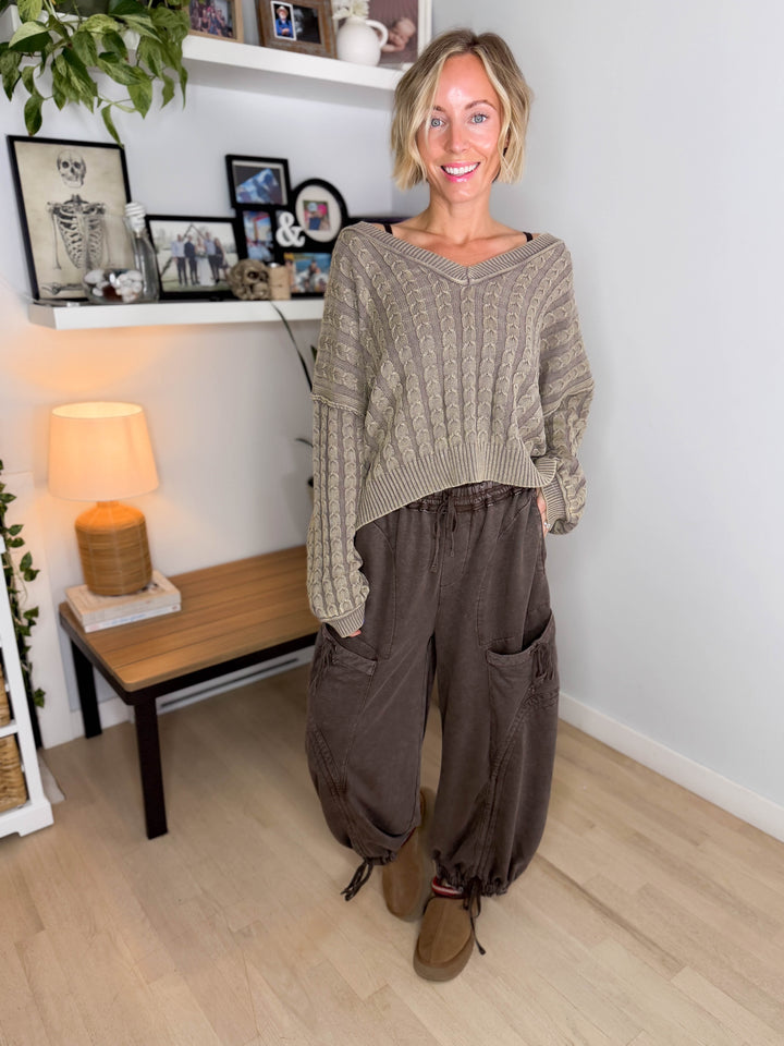 Pebble Cinch Jogger- COFFEE BEAN