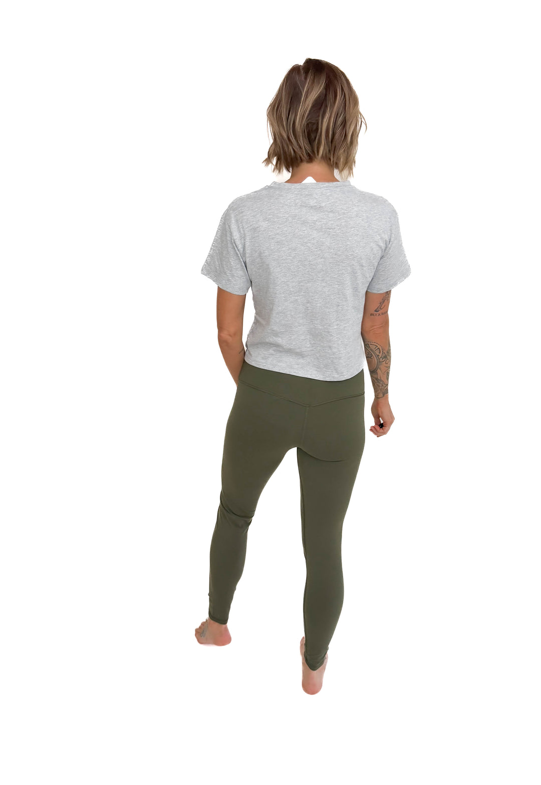 Mode Align High Rise Leggings- ARMY GREEN
