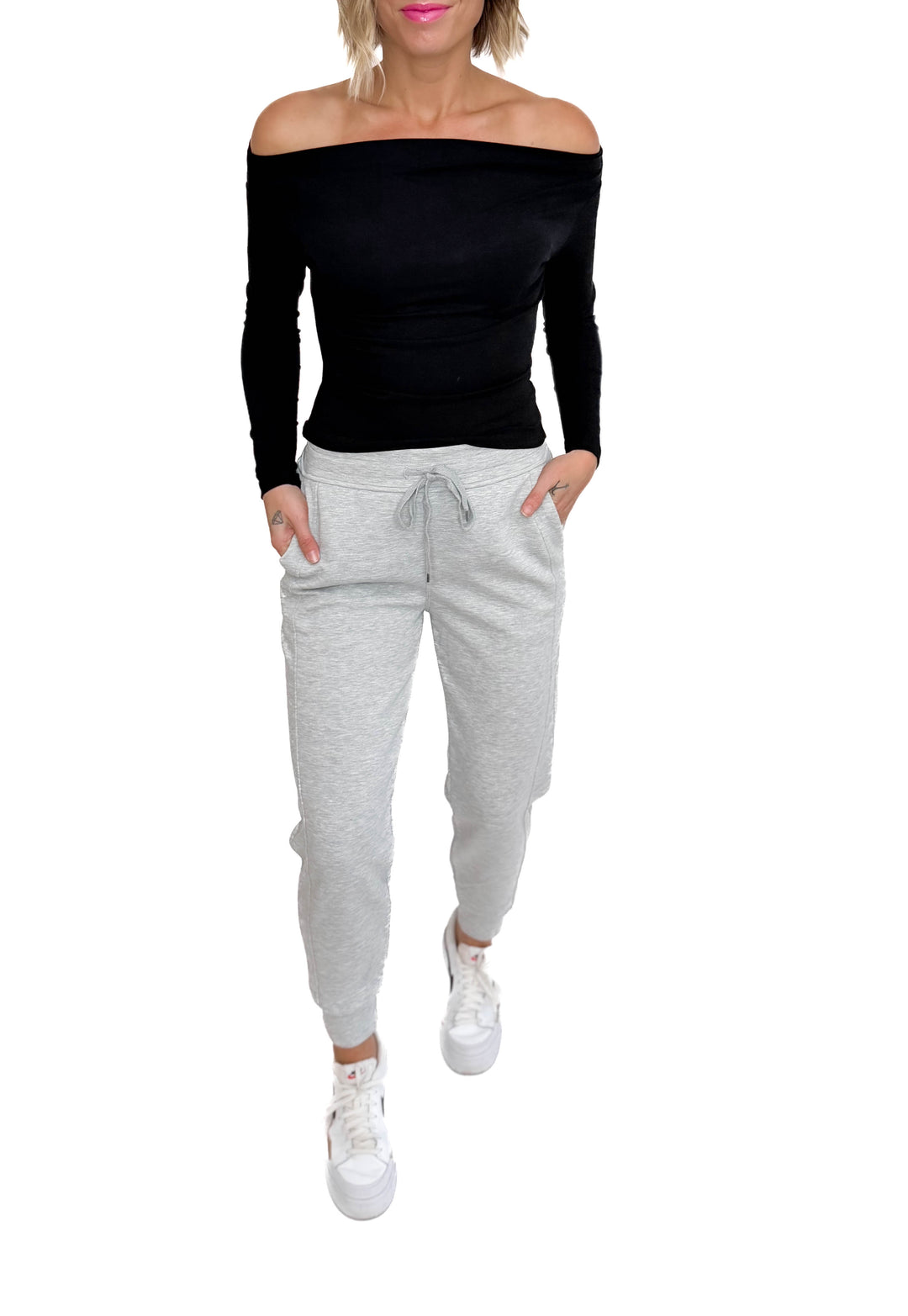 Christie Soft Scuba Joggers- HEATHER GREY